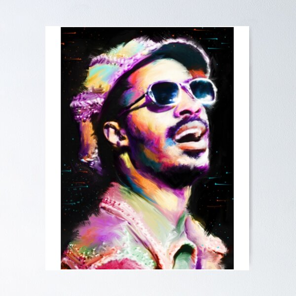 Artikel-Vorschau von Stevie Wonder Abstrakte farbenfrohe Pop-Art Stevie Wonder_, designt und verkauft von TheCheekyshop.