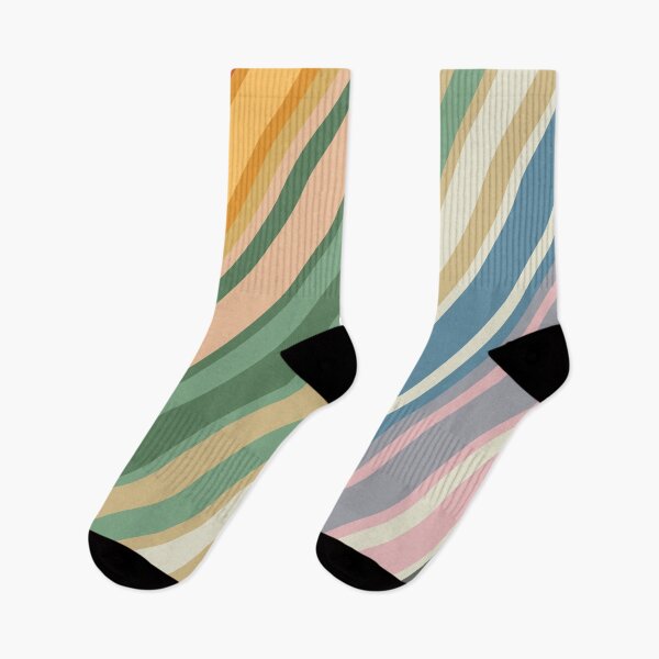 Item preview, Muted Multicolored Retro Diagonal Stripes  designed and sold by patternsoup.