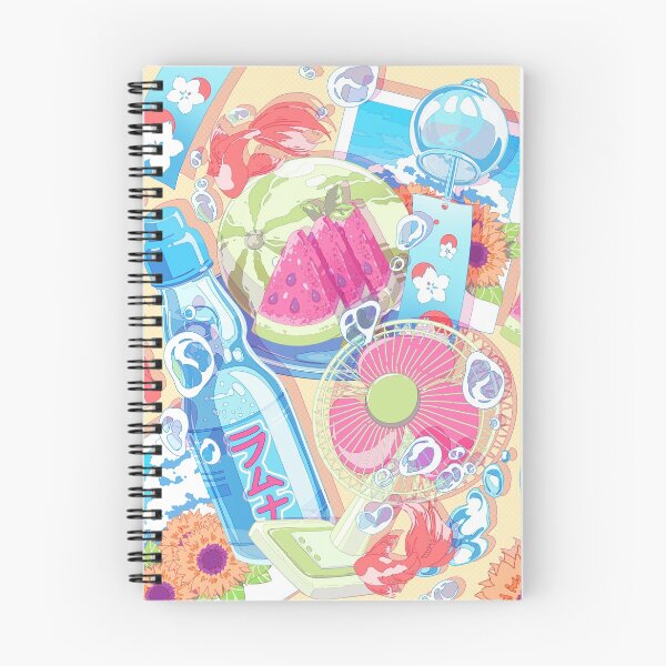 Item preview, The kawaii pastel set of the Japanese summer drinks and things on the yelow background  designed and sold by AnGoArt.
