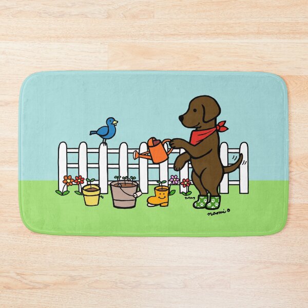 Item preview, Chocolate Labrador Gardener designed and sold by HappyLabradors.
