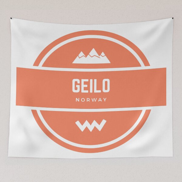 Item preview, Geilo Norway Mountain Hiking Snowboard Ski Resort Vintage Logo designed and sold by Vintage-TM.