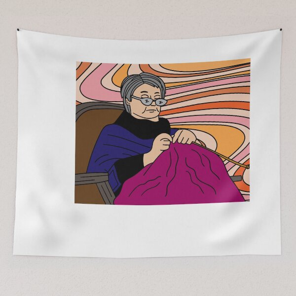 Item preview, Grandma At The Knitting Hobby Crocheting designed and sold by flofin.