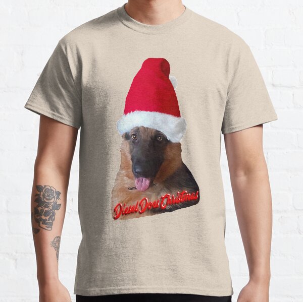 Diesel German Shepherd Celebrating Christmas Classic T-Shirt