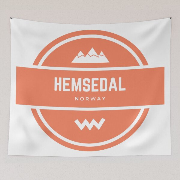 Item preview, Hemsedal Norway Mountain Hiking Snowboard Ski Resort Vintage Logo designed and sold by Vintage-TM.