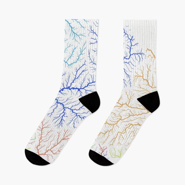 Item preview, Uruguay River Basin Map in Rainbow Colours with White Background designed and sold by GrasshopperGeo.