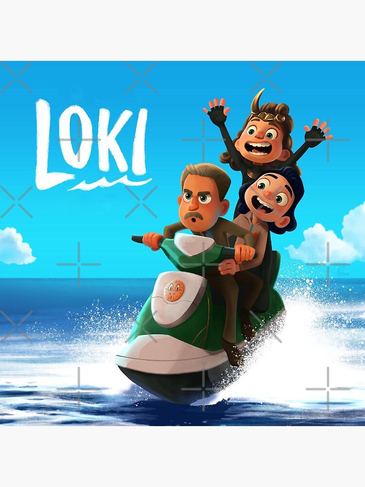 "MOBIUS JETSKI LOKI" Sticker for Sale by aheaddreams Redbubble