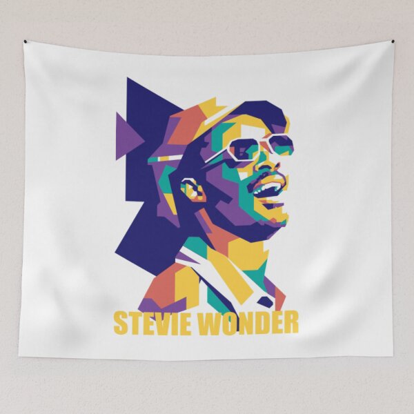 Aperçu de l'œuvre Stevie Wonder Stevie Wonder Popart_ créée et vendue par TheCheekyshop.