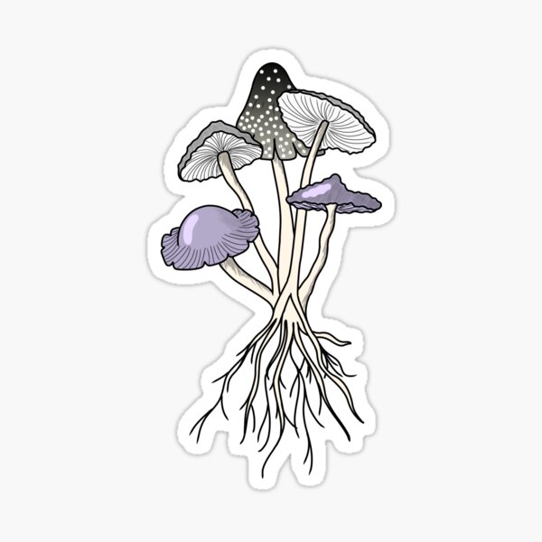 Item preview, Subtle ace pride mushrooms designed and sold by random-mica-art.