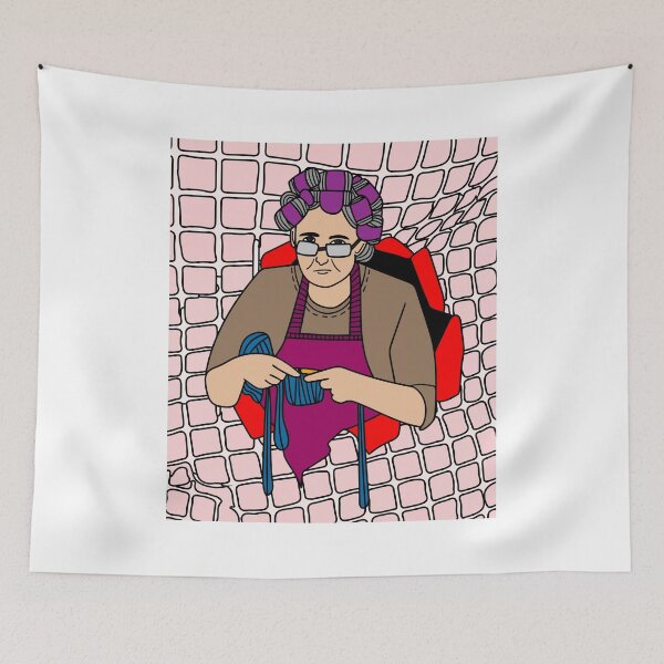Item preview, Grandma At The Knitting Hobby Crocheting designed and sold by flofin.