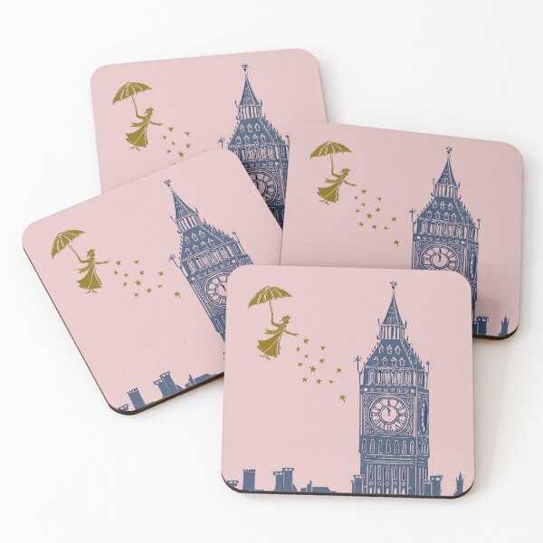 Item preview, Mary Poppins and Big Ben in Blue and Pink designed and sold by Maddy Bennett.