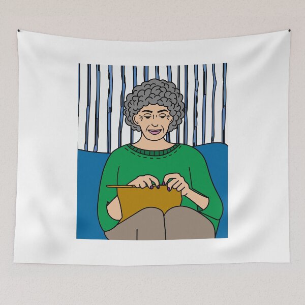 Item preview, Grandma At The Knitting Hobby Crocheting designed and sold by flofin.