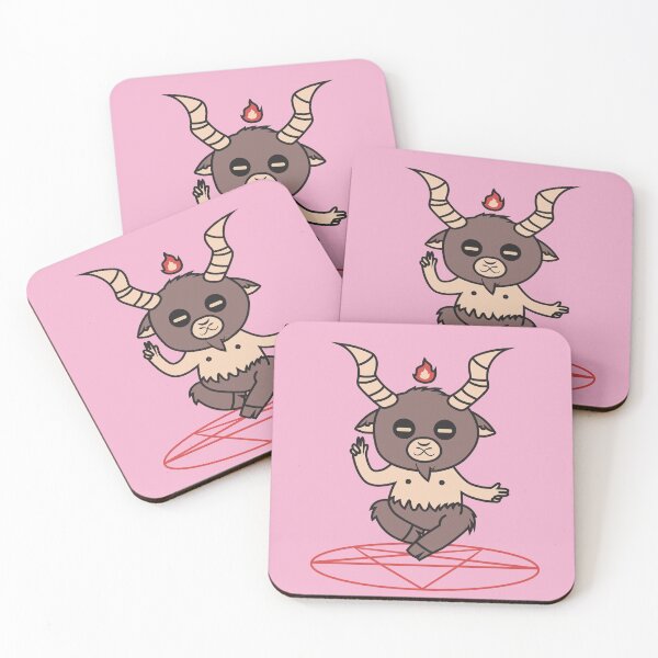 Item preview, Cute Little Satan Goat over Pentigram designed and sold by Pink Pineapple Works.