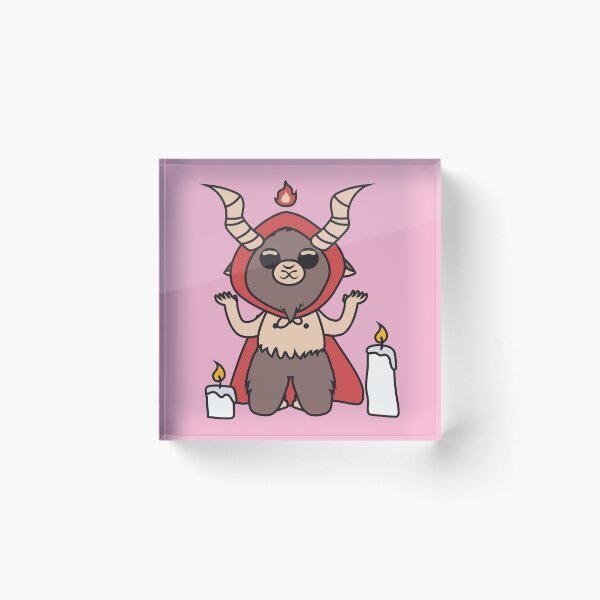 Item preview, Cute Little Satan Goat With Candles designed and sold by Pink Pineapple Works.