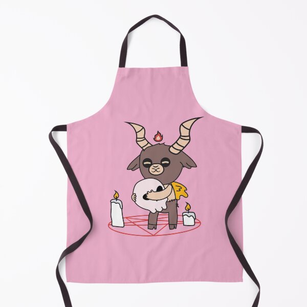 Item preview, Cute Little Satan Goat over Pentigram with Skull and Candles designed and sold by Pink Pineapple Works.