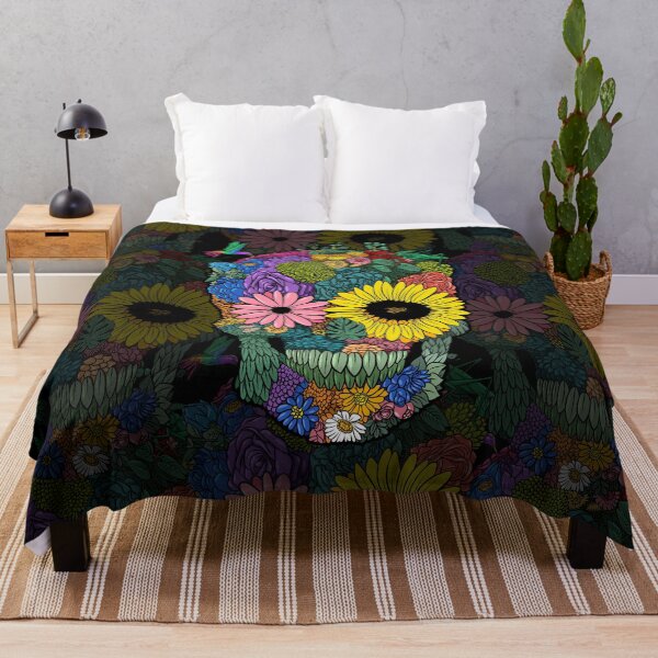 Item preview, Color flower skull designed and sold by albertocubatas.