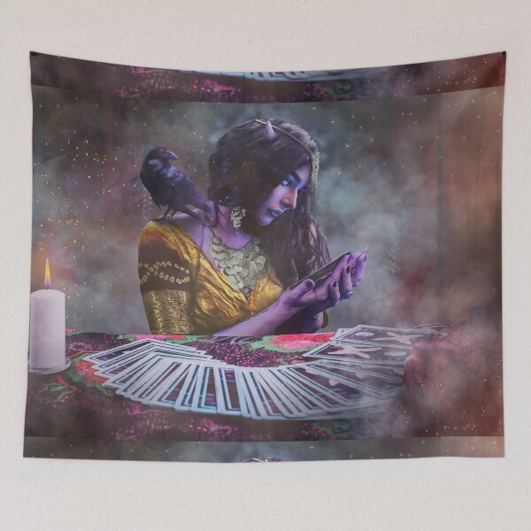 Item preview, Tiefling Tarot Reading Realism Art designed and sold by FlutesLoot.
