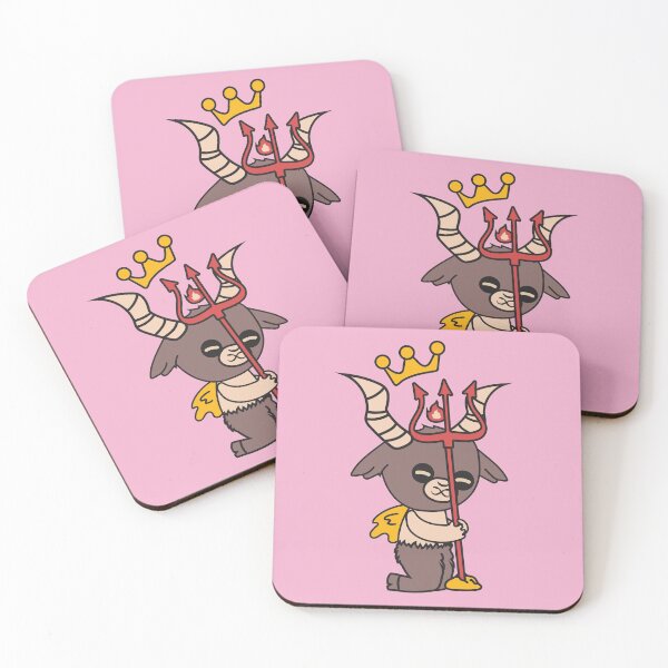 Item preview, Cute Little Satan Goat with Crown and Trident designed and sold by Pink Pineapple Works.