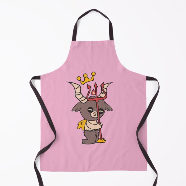 Item preview, Cute Little Satan Goat with Crown and Trident designed and sold by Pink Pineapple Works.