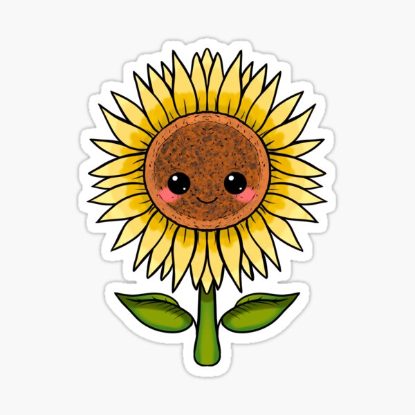 Cute Sunflower Sticker