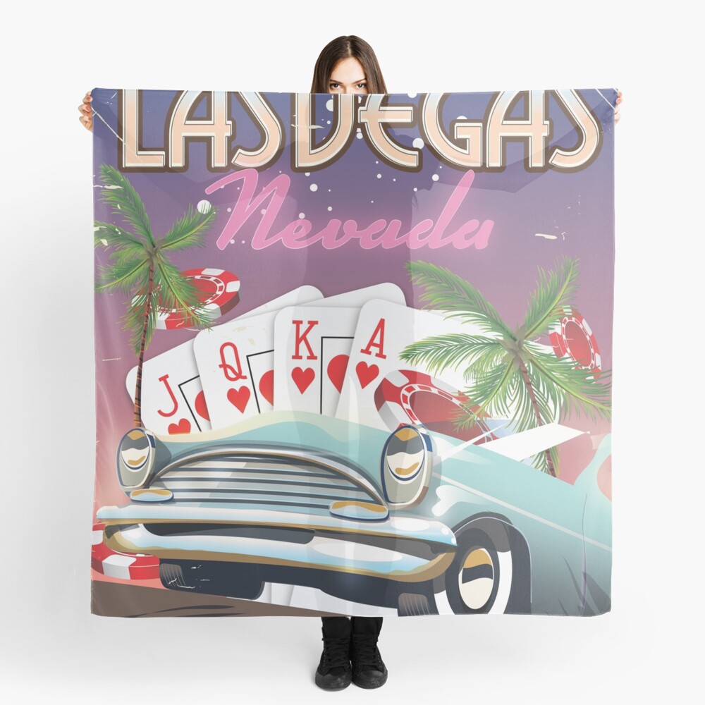 Las Vegas vintage style vacation poster Scarf