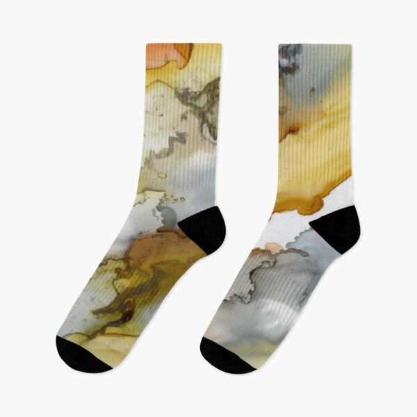 Item preview, Gray Orange and Mustard Abstract Art designed and sold by MyAbstractInk.
