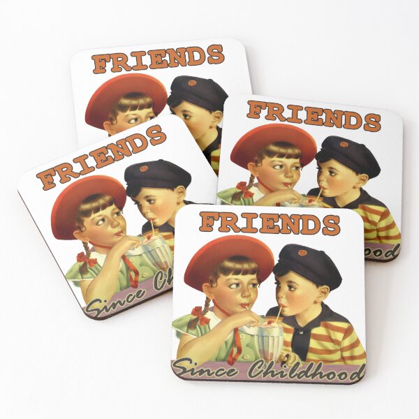 Item preview, Vintage Girl And Boy Nostalgic Retro Feeling Childhood Friends designed and sold by LashCreations.