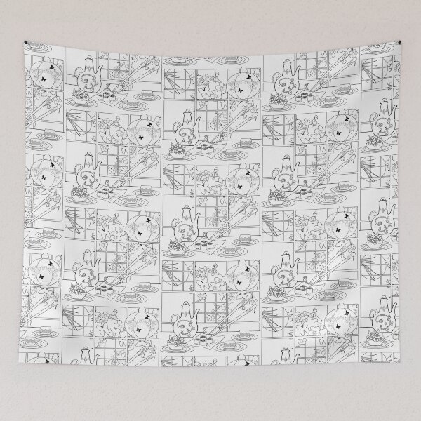 Item preview, Japanese cuisine. Illustration of coloring book ,blank . designed and sold by fuzzyfox.
