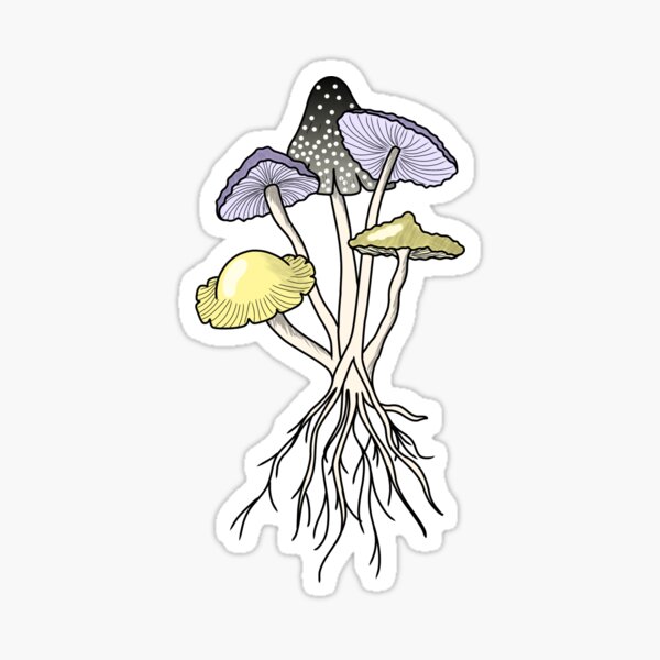 Item preview, Subtle non-binary pride mushrooms designed and sold by random-mica-art.