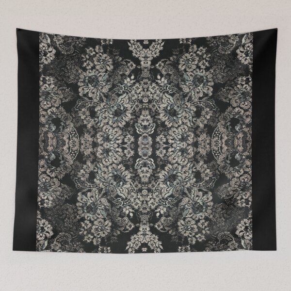 Item preview, Black and Gold Symmetric Floral Lace Pattern  designed and sold by LaceySkies.