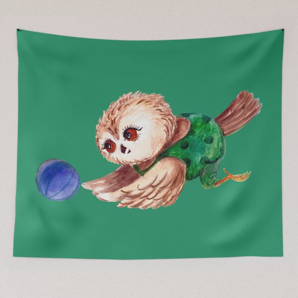 Item preview, Cool Little owl. Watercolor Owl. Cool baby Owl. Owl for Kids. designed and sold by ZheltakovaIana.