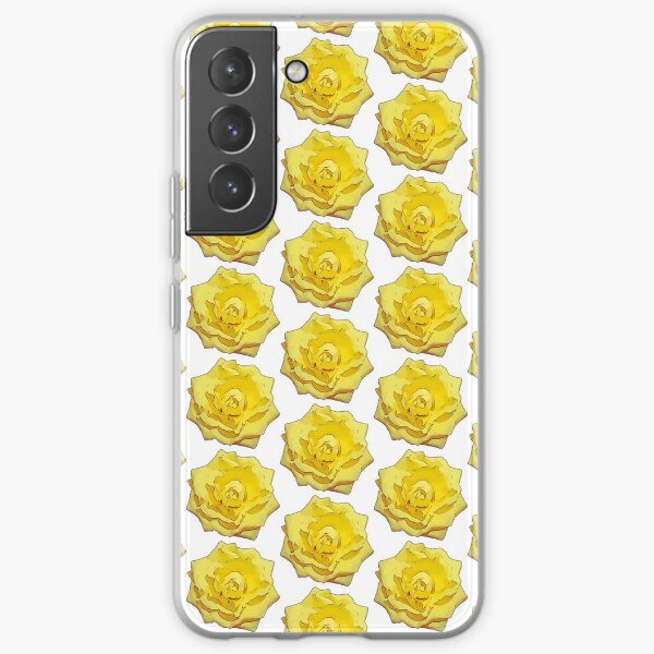 Gelbe Rose Blumen Illustration Blumenmotiv Samsung Galaxy Flexible Hülle