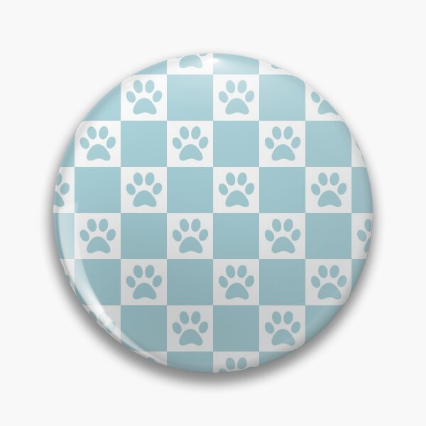 Item preview, Checkered pastel blue and white dog paw print pattern | Gifts for dog mom, dog dad, dog lover and dog owner  designed and sold by Violet Treasures.