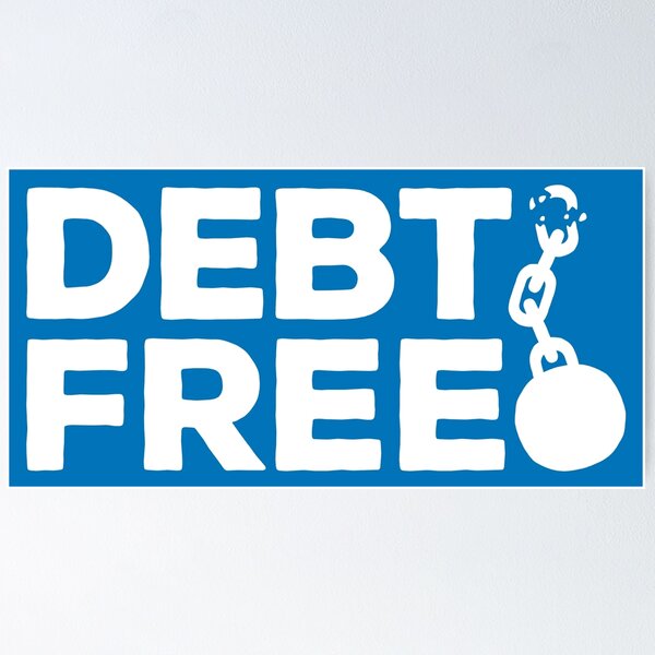 Item preview, Debt Free - White - Dave Ramsey designed and sold by sticker-stacker.
