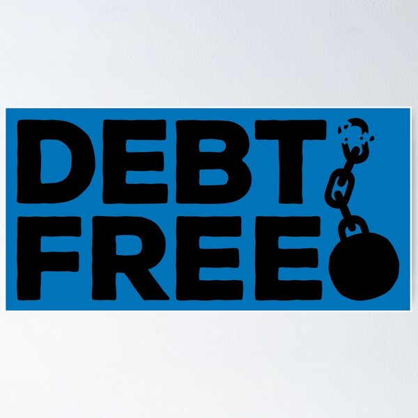 Item preview, Debt Free - Black - Dave Ramsey designed and sold by sticker-stacker.