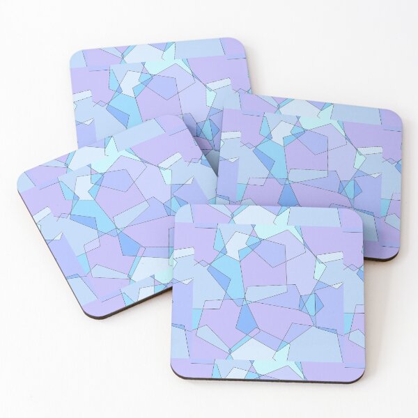 Item preview, Geometric pentagons, blues, purples, and turquoises designed and sold by tropicalhen133.