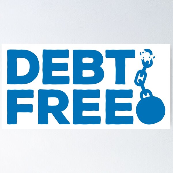 Item preview, Debt Free - Blue - Dave Ramsey designed and sold by sticker-stacker.