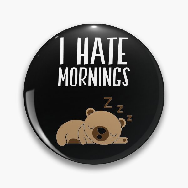Item preview, I Hate Mornings Sleeping Bear sleep shirt / nightie designed and sold by Lenny Stahl.