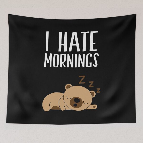 Item preview, I Hate Mornings Sleeping Bear sleep shirt / nightie designed and sold by Lenny Stahl.
