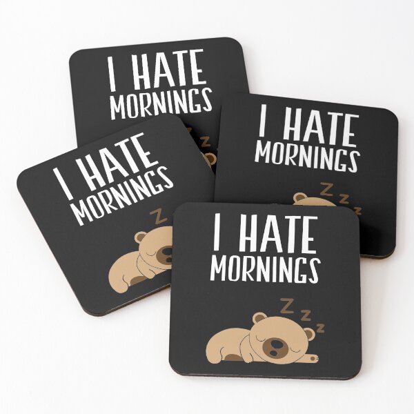 Item preview, I Hate Mornings Sleeping Bear sleep shirt / nightie designed and sold by Lenny Stahl.