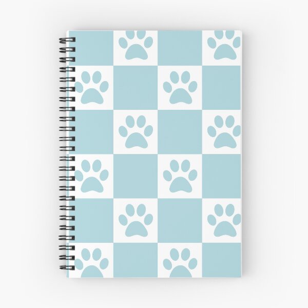 Item preview, Checkered pastel blue and white dog paw print pattern | Gifts for dog mom, dog dad, dog lover and dog owner  designed and sold by Violet Treasures.