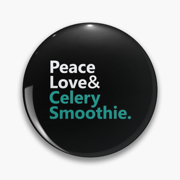 Item preview, Peace Love & Celery Smoothie Text Base Design Warm Green Colour designed and sold by Babadollcraft.