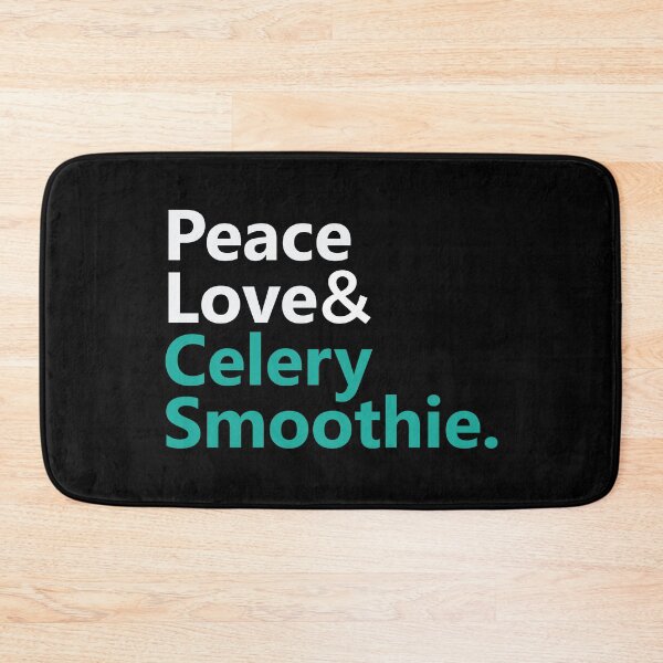 Item preview, Peace Love & Celery Smoothie Text Base Design Warm Green Colour designed and sold by Babadollcraft.