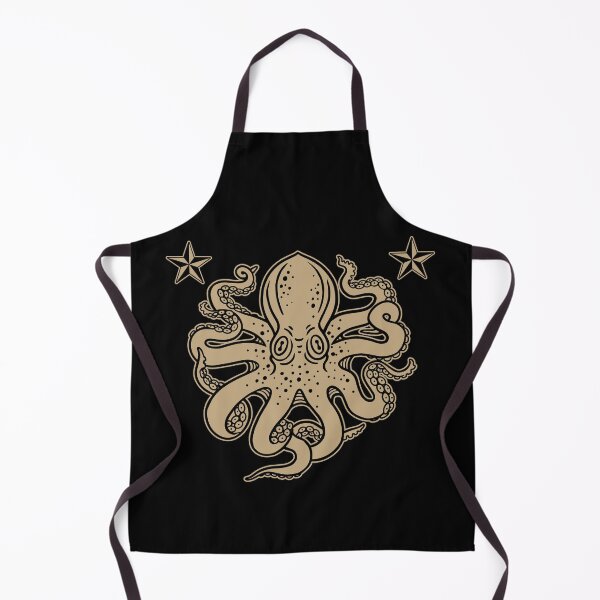 Item preview, Octopus and Stars Traditional Tattoo designed and sold by SevenRelics.