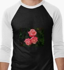 Blushing Rose Beauties Men's Baseball ¾ T-Shirt