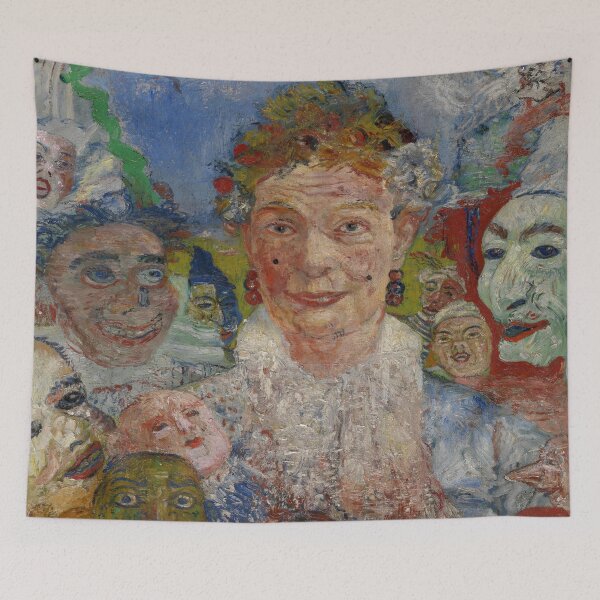 Item preview, Old Woman with Masks (Theatre of Masks)-James Ensor designed and sold by LexBauer.