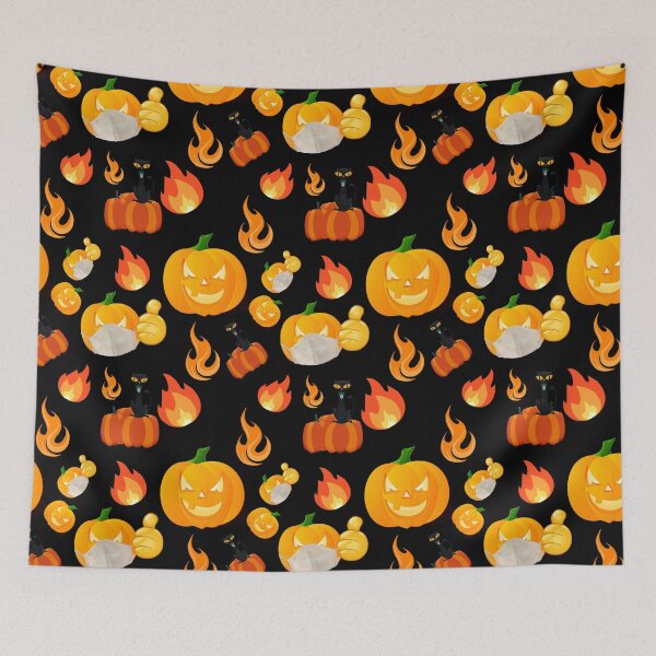 Item preview, Halloween symbols seamless pattern designed and sold by adamtepl.