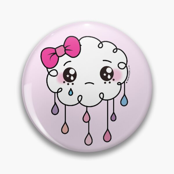 Artikelvorschau, traurige Wolkenregentropfen, weinende Wolke, süßer Kawaii-Wolkenregen entworfen und verkauft von princessmi-com.