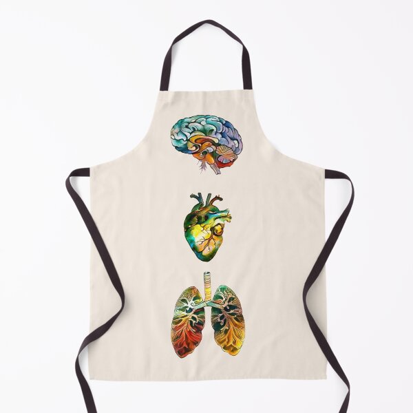 Item preview, colorful set of human organ, roses, flowers, lungs, heart and brain designed and sold by Collagedream.