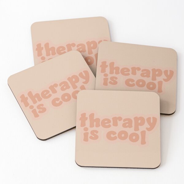 Item preview, Therapy is Cool Coral designed and sold by Gold Star Creative.
