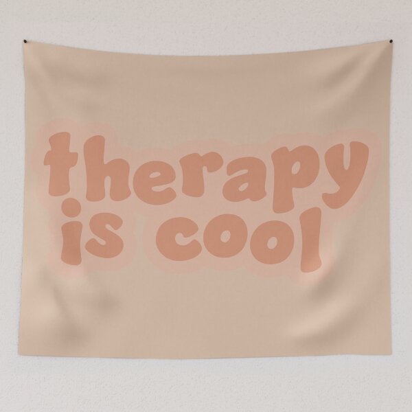 Item preview, Therapy is Cool Coral designed and sold by Gold Star Creative.